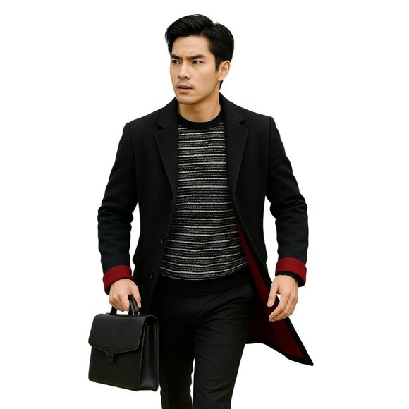 Polo Golf Ralph Lauren Mens Black & White Merino Wool Sweater L Striped Pattern - Picture 9 of 9